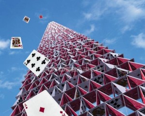 tumbling house of cards